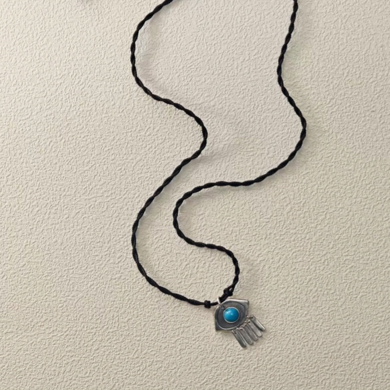 豆豆同款小鸟松石编绳项链