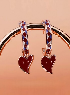 【黄龄同款】珐琅彩恋爱热恋耳环手绘珐琅爱心耳饰礼物灵蛇系列