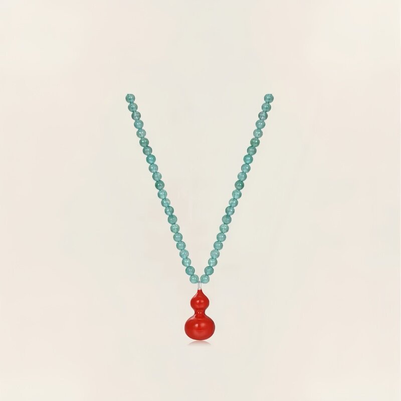 葫芦项链正红色中式礼品工艺