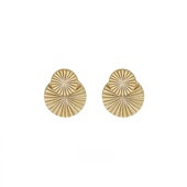 松间 团松抱抱耳饰耳坠 花纹理模拟松针耳环