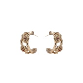 雏菊系列复古C圈耳环925银针精致设计感耳饰