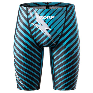 莱卡科技高弹抗氯防尬 五分竞速及膝游泳裤 GORP高朋男士 专业泳裤