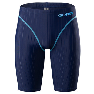 备莱卡科技 竞速抗氯速干防尴尬装 GORP男士 专业游泳五分及膝裤