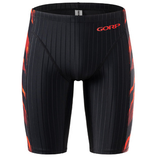 五分及膝游泳裤 男士 GORP高朋 莱卡高弹抗氯防尬 专业泳裤