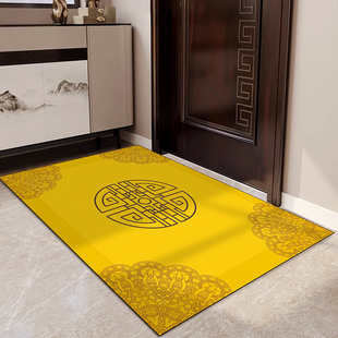 金色新中式 入户门地垫进门门口脚垫入户家用防滑免洗入门玄关地垫