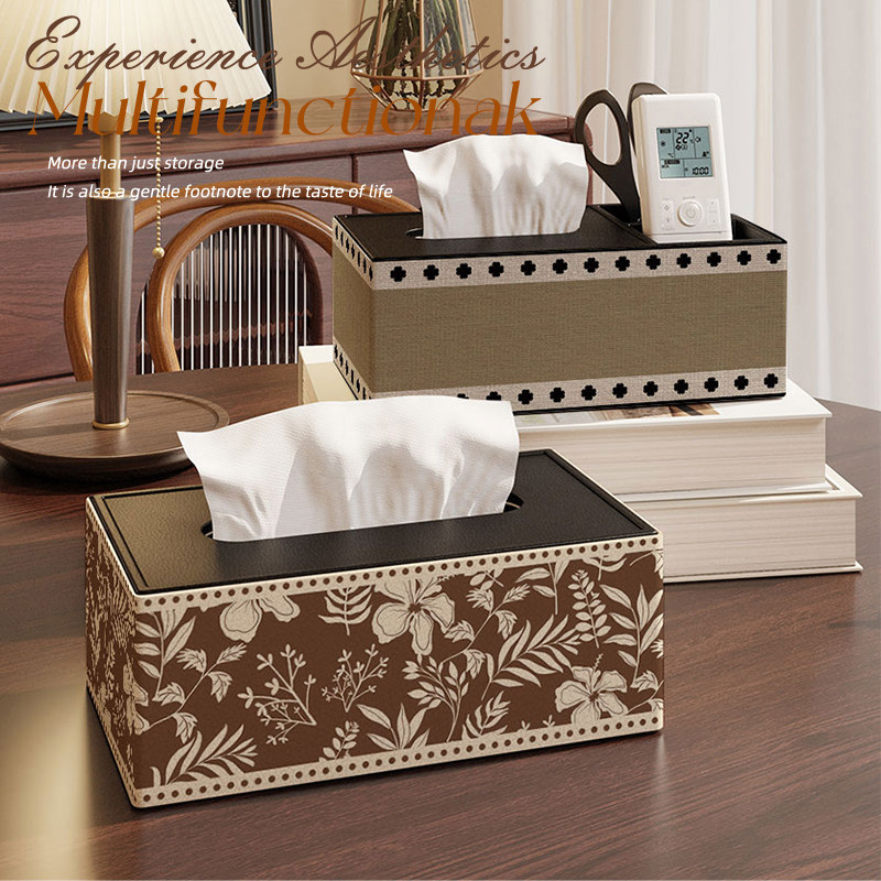 新款美式纸巾盒多功能复古收纳盒