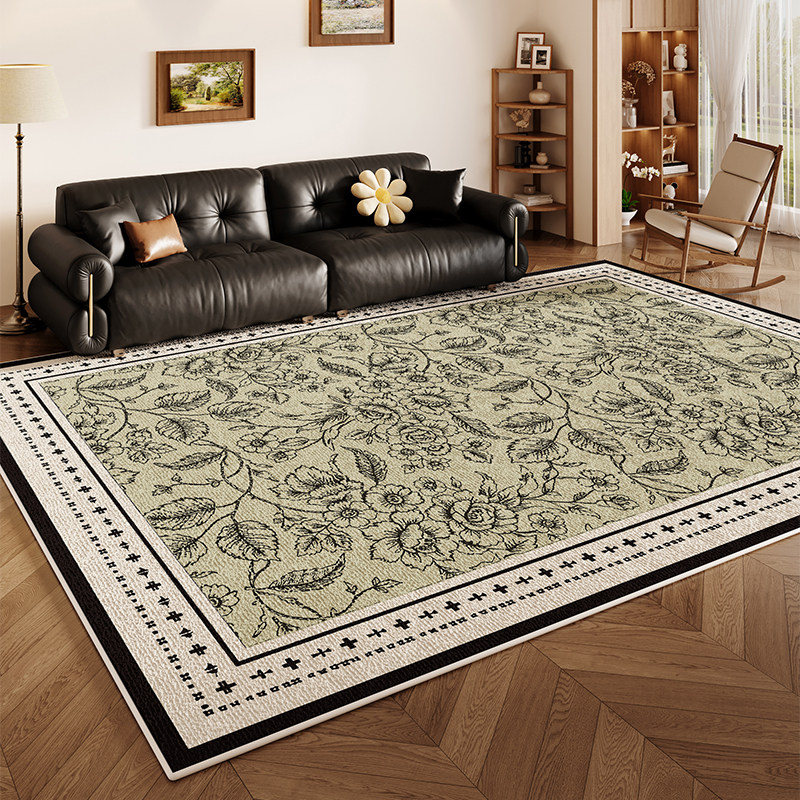 地毯客厅2026新款免洗易打理复古高级感沙发卧室加厚防水耐脏地垫,居家布艺,地毯,淘宝优惠券,粉丝福利购,淘宝优惠卷