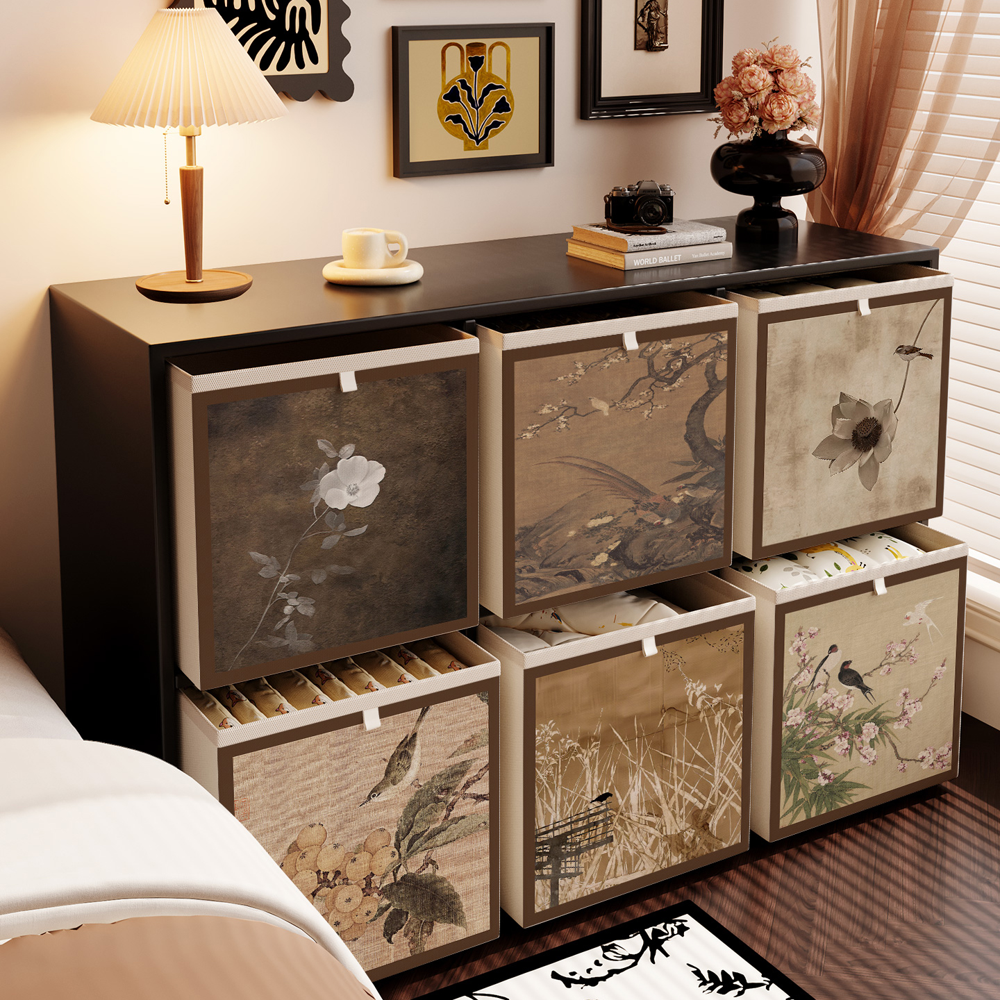 宋代美学大容量抽屉式杂物收纳箱