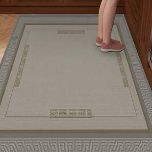 2025新款中式厨房短绒地垫吸油吸水防滑脚垫满铺可擦洗可机洗地毯