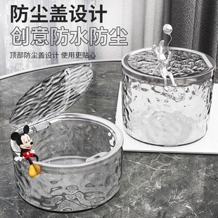 桌面小垃圾桶工厂直发 桌面垃圾桶高颜值轻奢大容量带盖收纳按压式