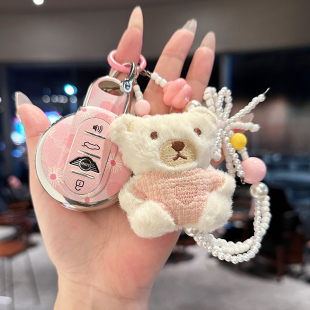 适用宝马mini钥匙套迷你车cooper壳countryman扣老款包f54f56F60