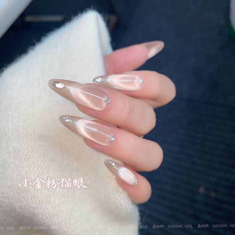 戴妮娜新款爆闪超亮小金粉猫眼甲油胶显白不发灰指甲油胶美甲专用