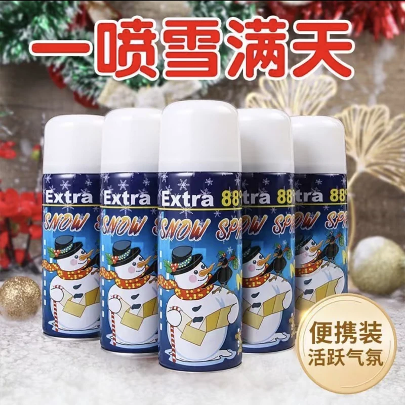 飞雪喷雾白色仿真雪花片喷雪泡沫罐人工造雪圣诞节婚庆
