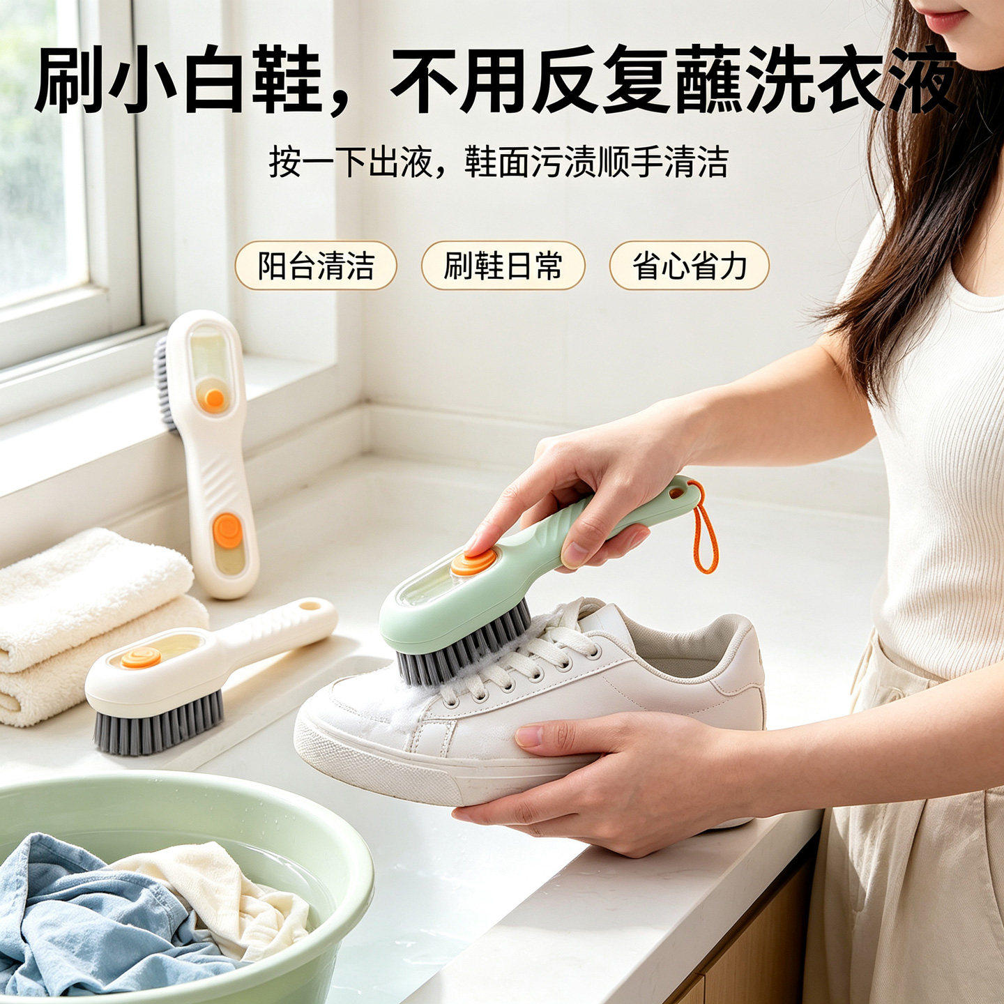 加液鞋刷按压式出液软毛