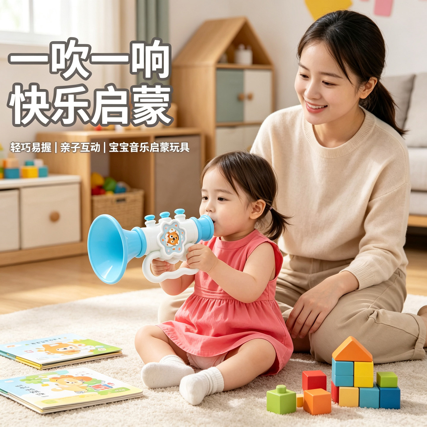 吹气训练器小喇叭玩具锻炼口腔