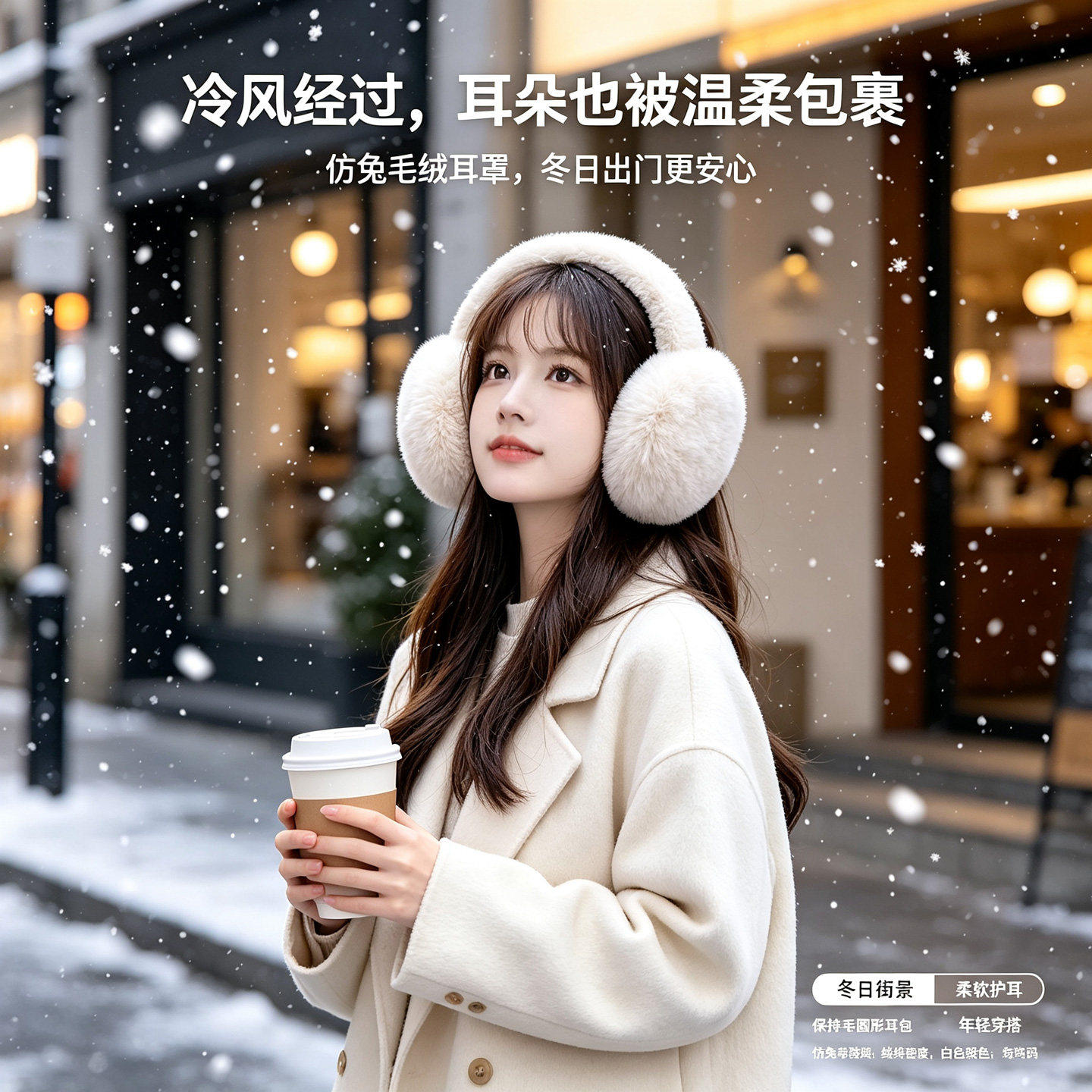 保暖耳罩耳套折叠毛绒防冻耳