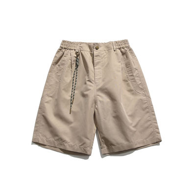 挂绳抽褶短裤直筒工装日系复古