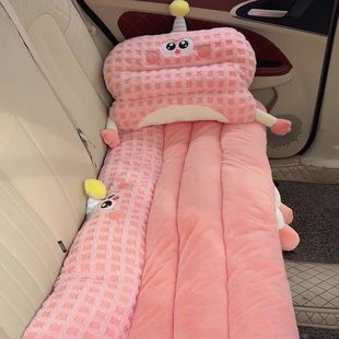 秋冬新款季卡通可爱毛绒一体式座垫汽车坐垫通用加厚保暖?椅垫