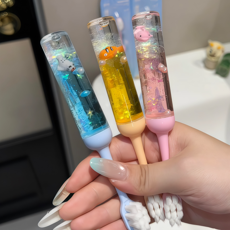 趣味流沙牙刷儿童软毛不伤牙龈