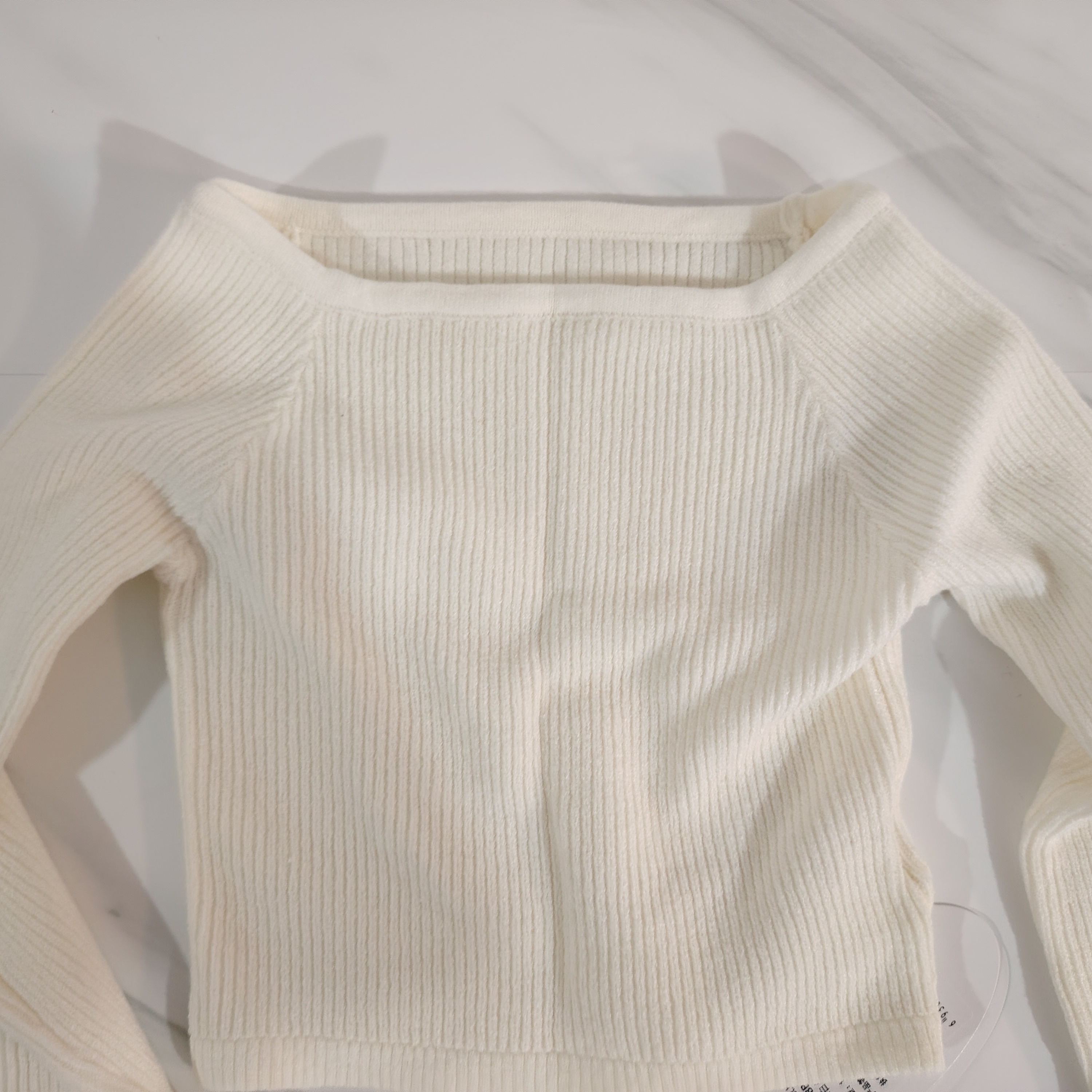 sansha法国三沙儿童针织保暖上衣  白色毛衣舞蹈练功服长袖芭蕾舞