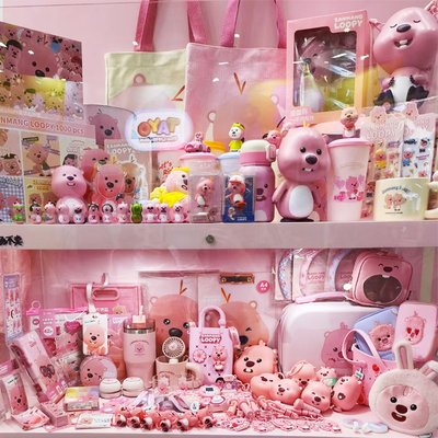 loopy海狸露比扭蛋盲盒玩偶毛绒玩具公仔抱枕挂件包包自制一番赏