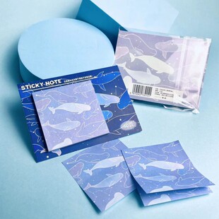 原创江豚主题N次贴便利贴便利签便签本文具文创礼品