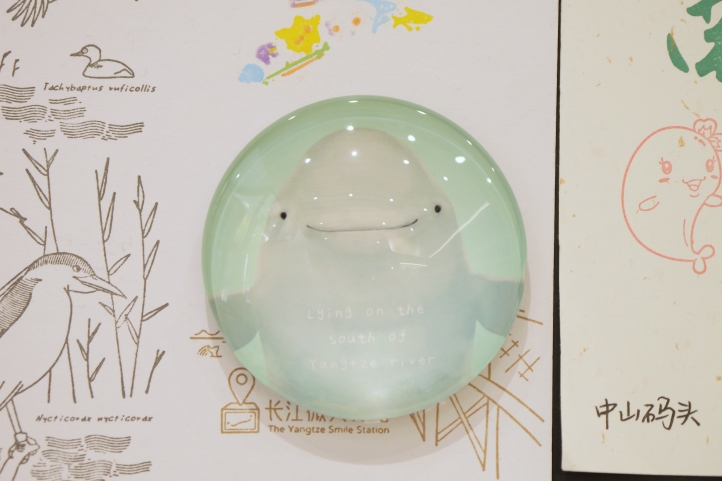 长江江豚原创手绘水彩滴胶冰箱贴