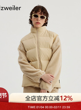 Holzweiler女士经典北欧风纯色简约高领保暖Diff羽绒背心马甲