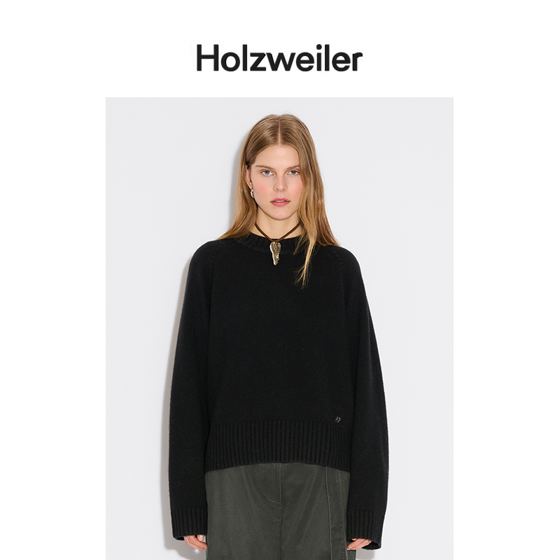 Holzweiler25SS 女士羊毛圆领衫百搭长袖
