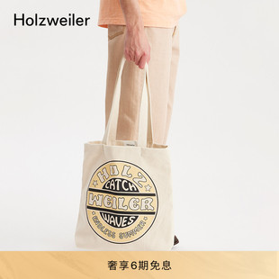 男女同款 Holzweiler Hippo印花织物托特包