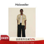 明星同款 新品 Holzweiler男士 24春夏新款 Pier抗撕裂刺绣衬衫