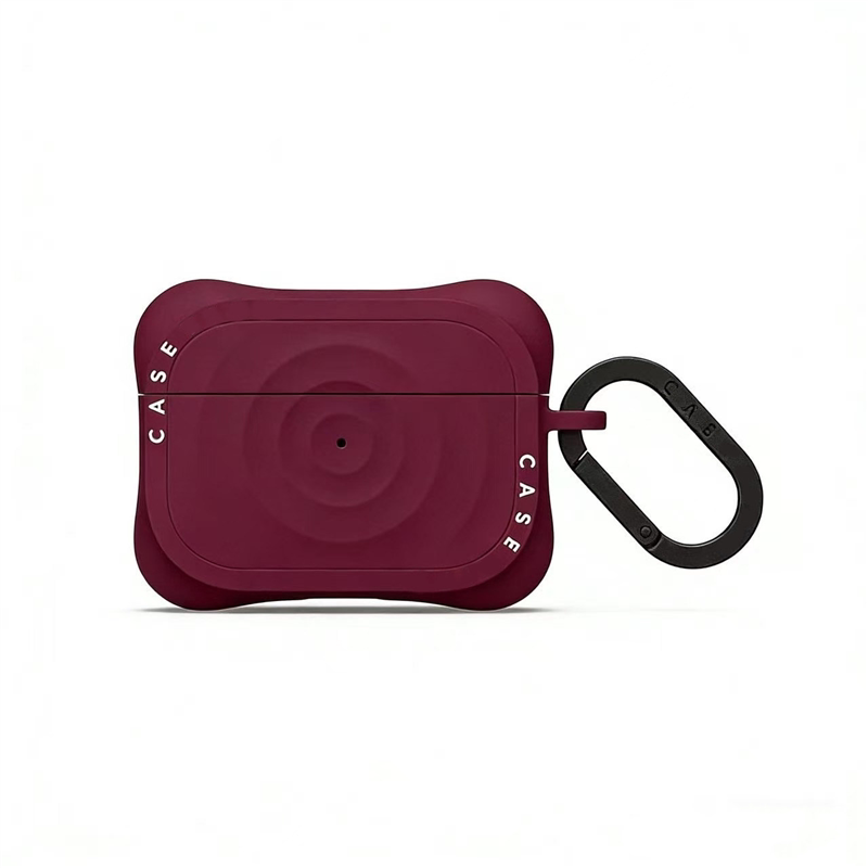 CASE桑绒紫耳机套简约波浪适用苹果AirPods Pro2/3代AirPods3/4代保护套明星同款纯色硅胶无线蓝牙耳机壳