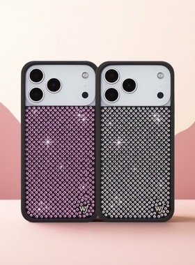 Wildflow闪耀系列镶钻镶嵌水晶珍珠手机壳适用于苹果iphone17promax保护套钻石闪钻16pro硅胶15防摔14欧美wf