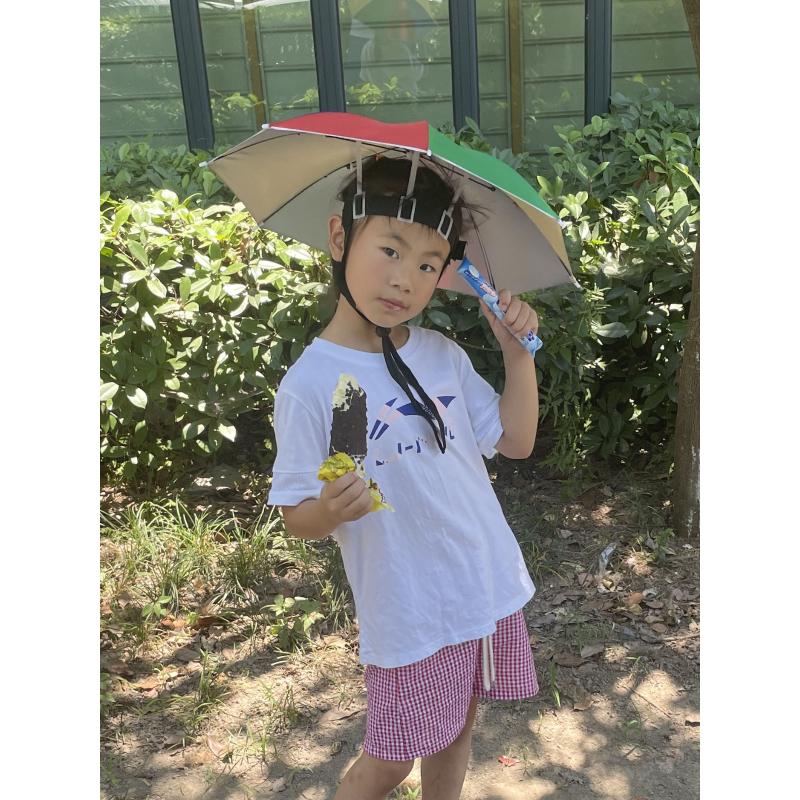 小号头戴式伞帽遮阳雨防