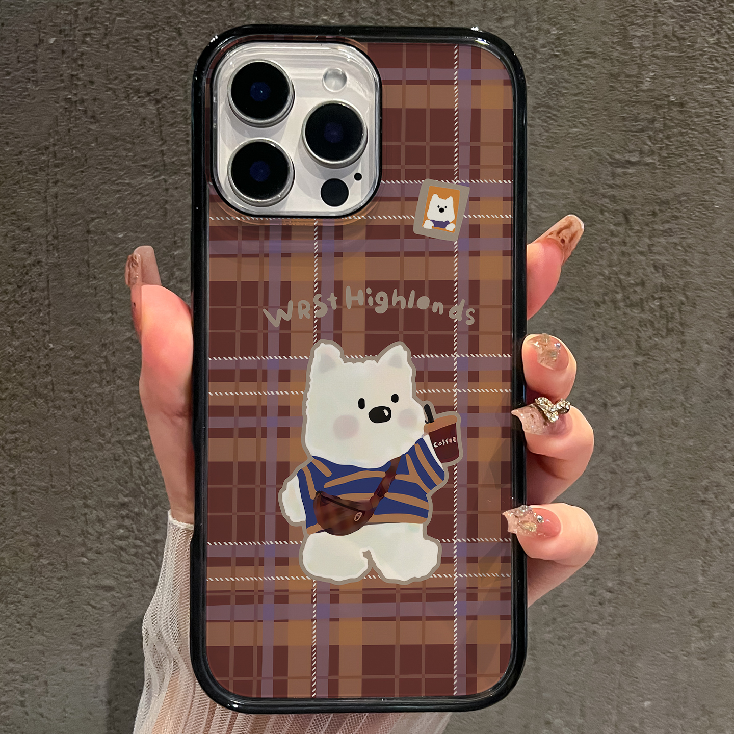 咖啡小狗超好看小众手机壳