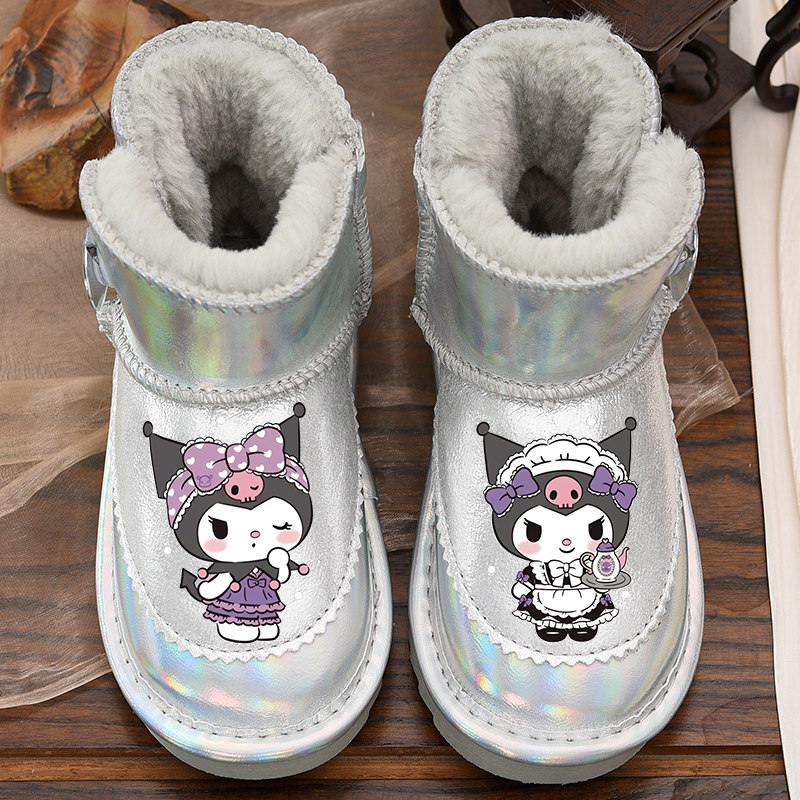 女童雪地靴真皮防水儿童棉靴2025冬季新款加绒加厚库洛米女孩棉鞋,童鞋/婴儿鞋/亲子鞋,雪地靴,淘宝优惠券,粉丝福利购,淘宝优惠卷
