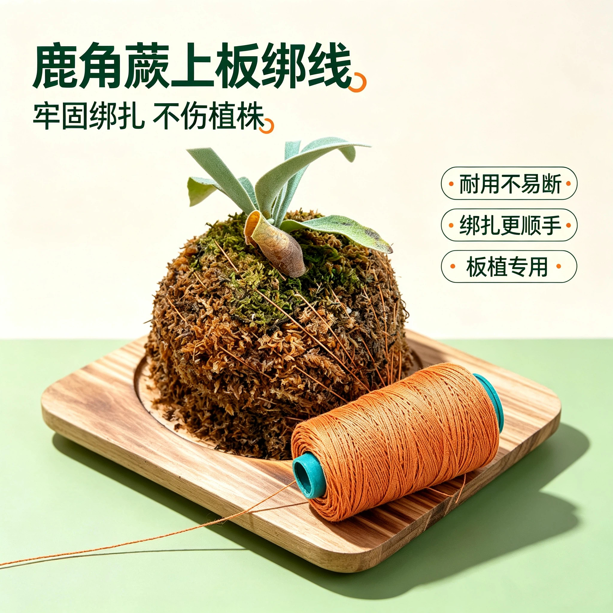 鹿角蕨蝴蝶兰附生固定线图片