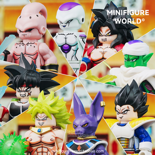 七龙珠比克魔人布欧比鲁斯贝吉塔赛亚人鸟山明动漫积木人仔玩具