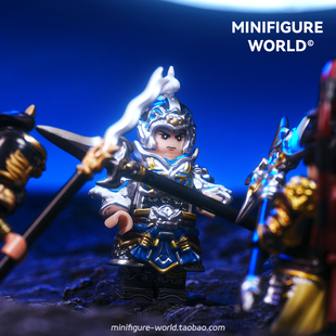 三国赵云虎豹骑吕布五虎将张飞关羽第三方稀有积木人仔男孩玩具