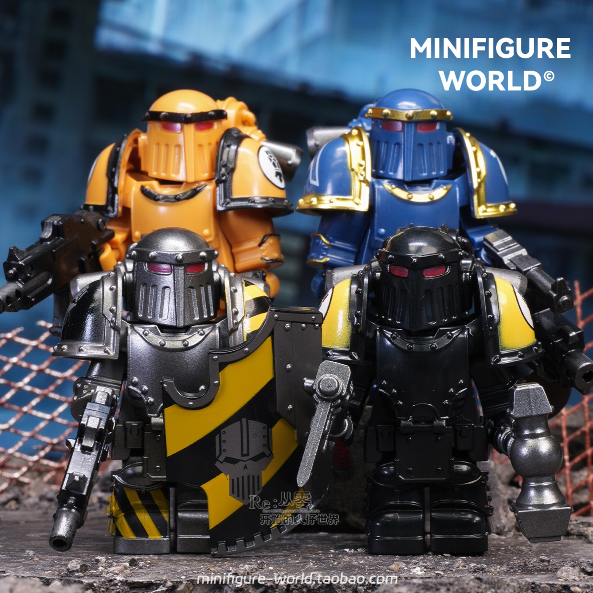 新款战锤40k动力机甲MK3极限战士帝国之拳第三方拼装积木人仔玩具