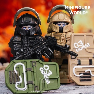 三角洲行动深蓝教官GTI干员盾构军事系列第三方拼装积木人仔玩具