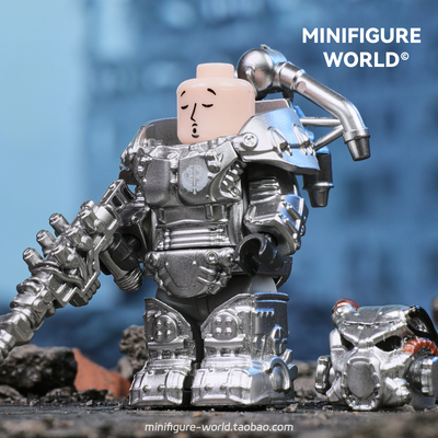 辐射避难所X01动力机甲铠甲末日战争游戏拼装第三方积木人仔玩具