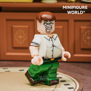 恶搞之家大肚腩皮特Peter饺子美国动画片第三方拼装积木人仔玩具