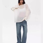knitted 镂空宽松针织休闲罩衣 smock loose casual Hollowed out
