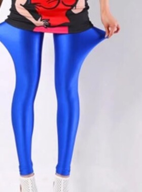 糖果色紧身荧光打底裤Candy-colored tight fluorescent leggings