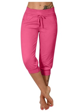 Three-quarter length knitted sports pants七分长度 针织运动裤