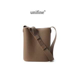 UNIFINE秋季新款托特包头层牛皮高级感通勤水桶包原创小众设计