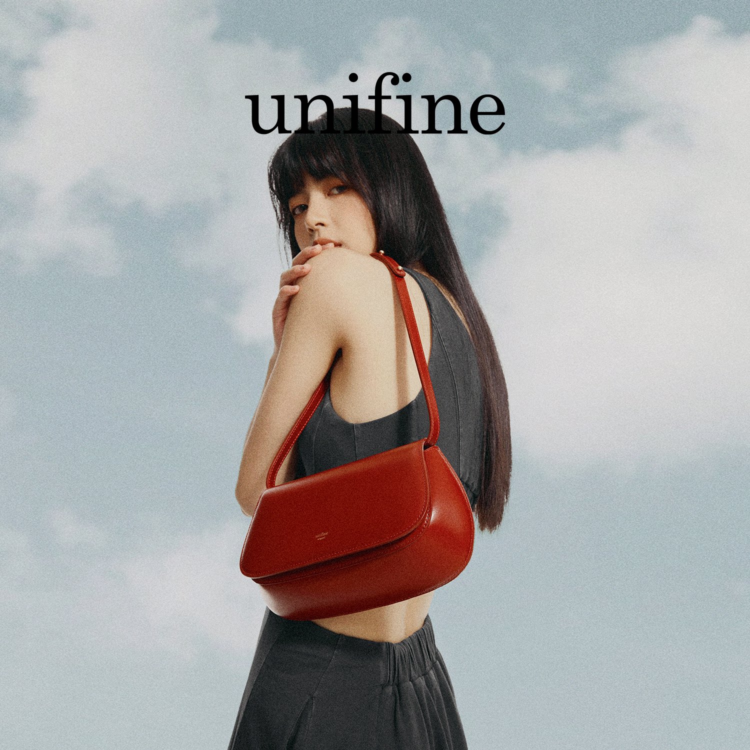 【胡可直播间】UNIFINE腋下包真皮单肩包小众设计斜挎女包通勤包