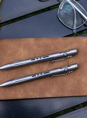 钛合金edc多功能螺栓防卫笔德国笔芯中性笔签字笔破窗防水开箱