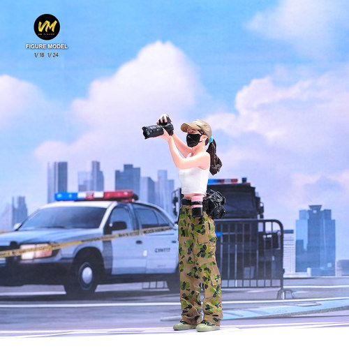 VM FIGURE 1/24/18 美女摄影师精涂微缩场景模型搭配手工涂装人偶